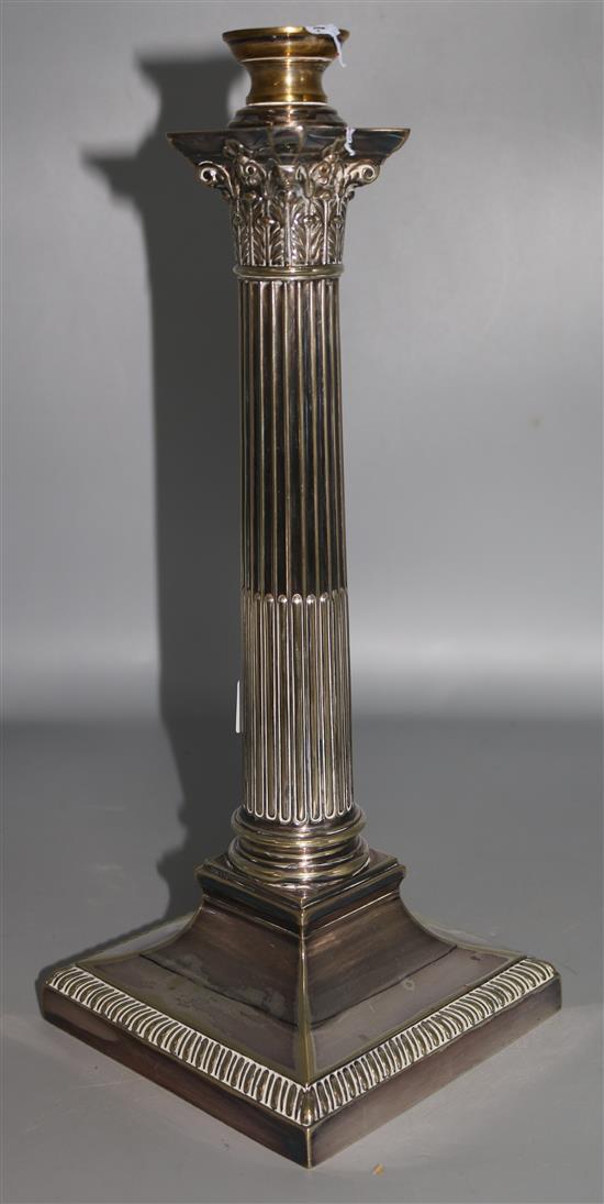 A corinthian column lamp standard, H.39cm